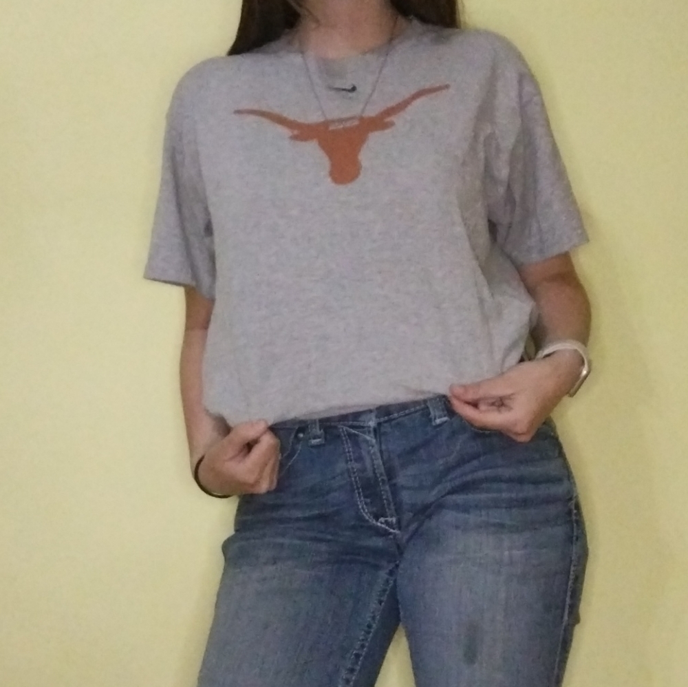 Grey Nike Tshirt with orange Texas logo